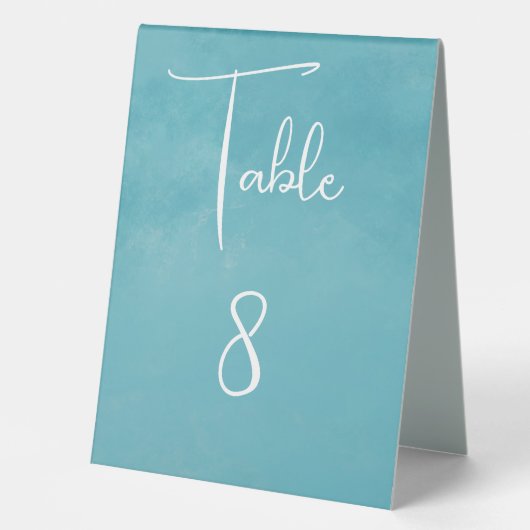 Plaque De Table Blue Ocean Wedding Party Numéro de table (Recto)