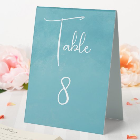 Plaque De Table Blue Ocean Wedding Party Numéro de table (In SItu (Mariage))