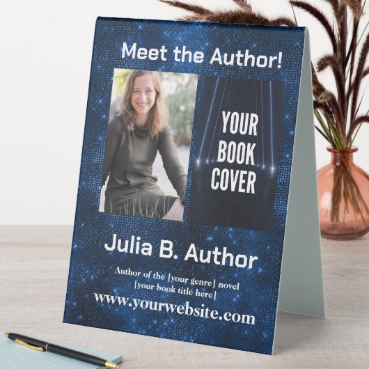 Plaque De Table Blue Sci-Fi Author Event Book Launch (En SItu (Tableau))