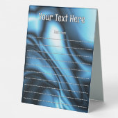 Plaque De Table Blue Silk wave (Verso)