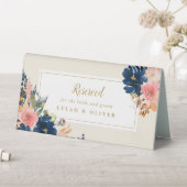 Plaque De Table Blush & Gold | Réservé pour Mariée & Salle (En SItu (Tableau))