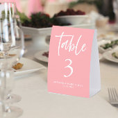 Plaque De Table Blush Pink Wedding Table Number 