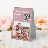 Plaque De Table Blush Rose Mariage Honmoon Fund QR Code (In SItu (Mariage))