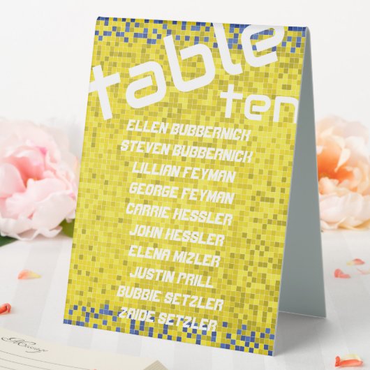 Plaque De Table BM Jeu de Bar Mitzvah activé (In SItu (Mariage))