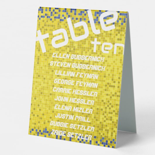 Plaque De Table BM Jeu de Bar Mitzvah activé (Verso)