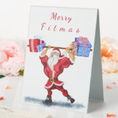 Plaque De Table Bodybuilder Père Noël Funny Christmas Table Sign (In SItu (Mariage))
