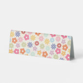Plaque De Table Boho 70's Retro Daisy Flowers (Verso)
