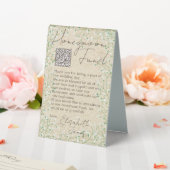 Plaque De Table Boho Baby's Breath Flowers Rustic Honeymoon Fund (In SItu (Mariage))