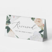 Plaque De Table Boho Blooms Mariage Siège Réservé (Recto)