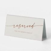 Plaque De Table Boho Chic Bohemian Cream Mariage Réservé Signal (Recto)