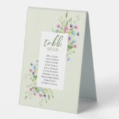 Plaque De Table Boho chic Fleur sauvage Script Mariage Cartes de P (Recto)