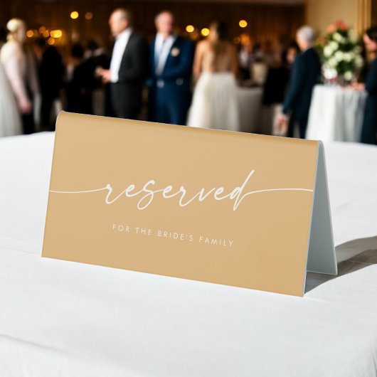 Plaque De Table Boho Chic Jaune Marigold Mariage Réservé Signal