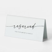 Plaque De Table Boho Chic Mariage noir et blanc Réservé Signal (Recto)