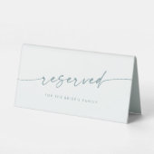 Plaque De Table Boho Chic Turquoise et Blanc Mariage Réservé Signa (Verso)