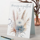 Plaque De Table Boho d'hiver Mariage Floral | BLANCHE (En SItu (Tableau))