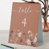 Plaque De Table Boho Fall Fleur sauvage Mariage Numéro de table (En SItu (Tableau))