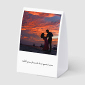 Plaque De Table Boho Favor Photo Pedestal Sign (Verso)