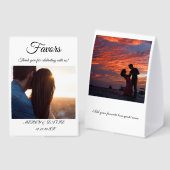 Plaque De Table Boho Favor Photo Pedestal Sign (Recto/verso)
