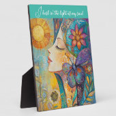 Plaque de table Boho Femme Nature avec Easel (Côté)