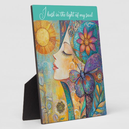 Plaque de table Boho Femme Nature avec Easel (Côté)