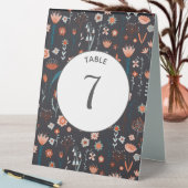 Plaque De Table Boho floral foncé (En SItu (Tableau))