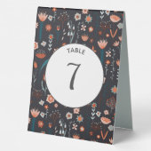 Plaque De Table Boho floral foncé (Verso)