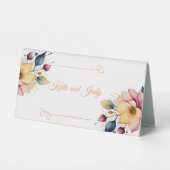 Plaque De Table Boho Floral pêche (Recto)