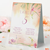 Plaque De Table Boho Freesia Sunset Mariage Numéro de table (In SItu (Mariage))