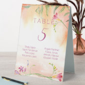 Plaque De Table Boho Freesia Sunset Mariage Numéro de table (En SItu (Tableau))