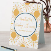 Plaque De Table Boho Little Ray of Sun Baby shower neutre (En SItu (Tableau))