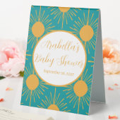 Plaque De Table Boho Little Ray of Sun Baby shower Turquoise (In SItu (Mariage))