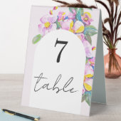 Plaque De Table Boho rose Floral Aquarelle moderne (En SItu (Tableau))