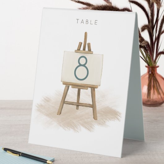 Plaque De Table Boho Rustic Easel Mariage Numéro de table (En SItu (Tableau))