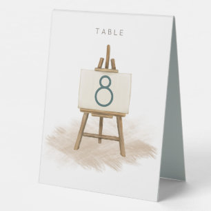 Plaque De Table Boho Rustic Easel Mariage Numéro de table