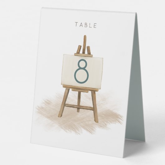 Plaque De Table Boho Rustic Easel Mariage Numéro de table (Verso)