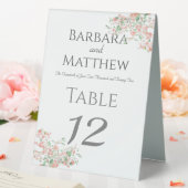 Plaque De Table Boho vert et rose botanique (In SItu (Mariage))