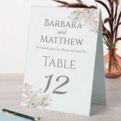 Plaque De Table Boho vert et rose botanique (En SItu (Tableau))