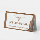 Plaque De Table Boho Western Cowboy buffet Mariage Crème glacée (Verso)