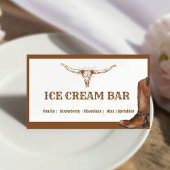 Plaque De Table Boho Western Cowboy buffet Mariage Crème glacée