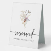 Plaque De Table Boho Wildflower Réservé (Recto)