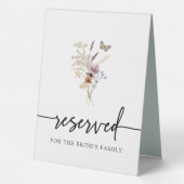 Plaque De Table Boho Wildflower Réservé (Verso)