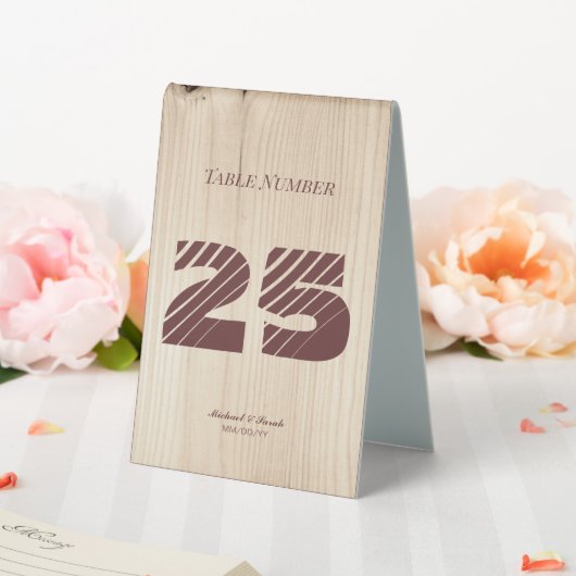 Plaque De Table Bois (In SItu (Mariage))