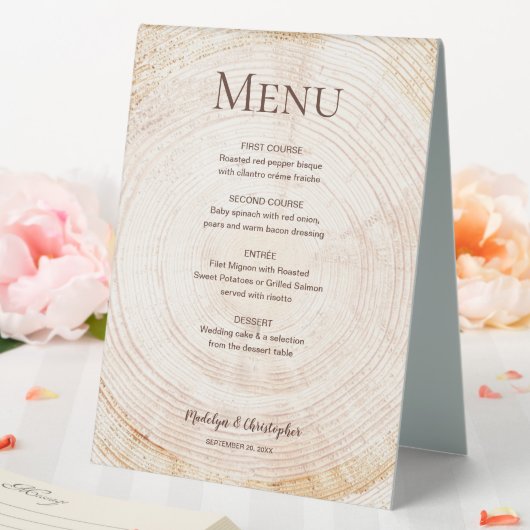 Plaque De Table Bois Arbre bague Personnalisable Mariage Menu repa (In SItu (Mariage))