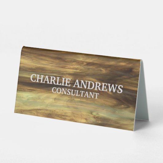 Plaque De Table Bois élégant personnalisé (Recto)