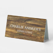Plaque De Table Bois élégant personnalisé (Verso)