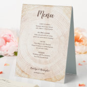 Plaque De Table Bois Mariage rustique bague Bois personnalisé Menu (In SItu (Mariage))