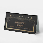 Plaque De Table Boissons Mariage Celestial Black Gold (Verso)