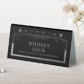 Plaque De Table Boissons Mariages en argent noir céleste (En SItu (Tableau))