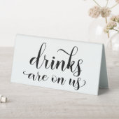 Plaque De Table Boissons Sur Nous Bar Calligraphie (En SItu (Tableau))