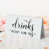 Plaque De Table Boissons Sur Nous Bar Calligraphie (In SItu (Mariage))
